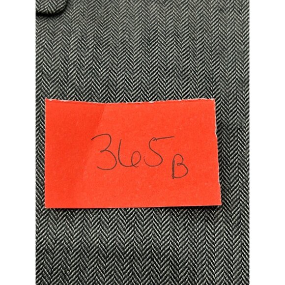 Alan Flusser Mens Gray Herringbone Blazer Jacket 44R Silk Worsted Wool Blend - Picture 10 of 11